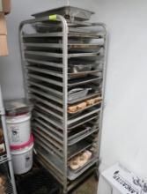 aluminum sheet pan racks, on casters