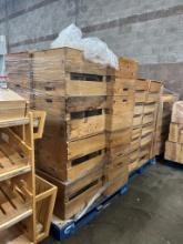 3 Pallets Of Wooden Crates