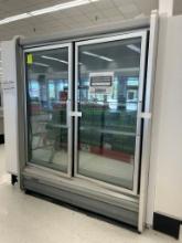 Hussmann freezer doors, 2-door case w/ gas defrost