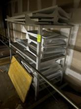 5ft Aluminum Cooler Rack W/ Assorted Case Shelves
