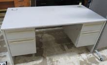 Gray Metal 4 Drawer Desk, 60"x30"