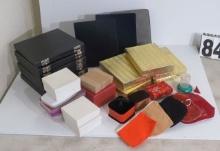 Lot of jewelry boxes and bags
