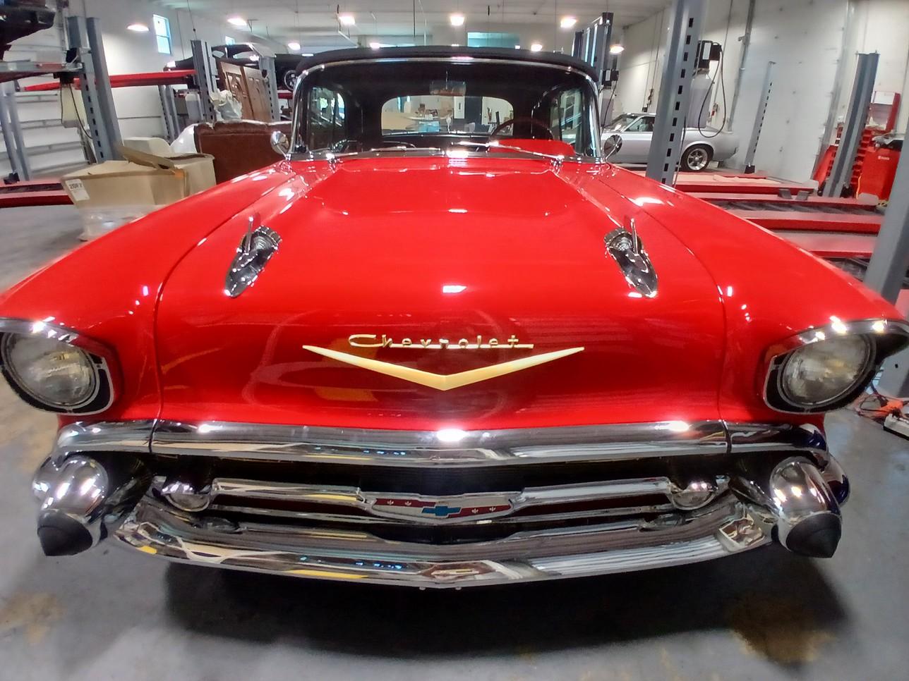 1957 Chevrolet Bel-Air Convertable - Red & White VIN# 71067D665816 -