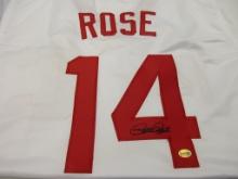 Pete Rose of the Cincinnati Reds signed autographed baseball jeresey Legends COA 243