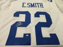 Emmitt Smith of the Dallas Cowboys signed autographed football jersey PAAS COA 940