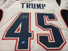 Donald Trump POTUS signed autographed football jersey TAA COA 565