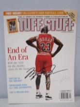 Michael Jordan of the Chicago Bulls signed autographed magazine TAA COA 051