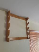 Wooden bat rack and wall display pieces