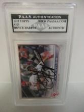 Bryce Harper of the Philadelphia Phillies signed autographed slabbed sportscard PAAS Holo 154
