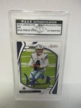 Dak Prescott of the Dallas Cowboys signed autographed slabbed sportscard PAAS Holo 056
