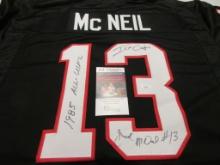 Gerald McNeil of the Houston Gamblers signed autographed football jersey JSA COA 638