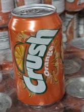 Lot Sold by the Unit - (36) Cases of Crush Orange Soda - (24) Units per Case - Palletized for Easy T