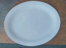 11.5 in White Oval Plate
