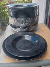 12.25 Black Plastic Soup Bowl