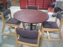 Round Table with Four Chairs