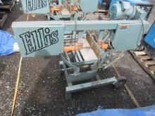 ELLIS 1600 HORIZONTAL MITER...BANDSAW W/ ADJUSTABLE ANGLE BASE, 10' X 1'' BLADE, SINGLE PHASE