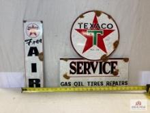 2 Texaco Star,Service,This Way" Metal Vintage Look Metal Signs