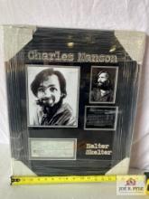 Charles Manson Signed Check Photo Frame