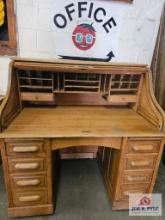 Oak Roll Top Desk