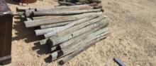 (41) 7' WOODEN POSTS AND (8) 6' WOODEN POSTS