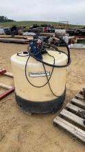 PORTABLE TANK WITH 12 VOLT ELECTRIC PUMP - WORKS