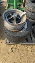(3) 1971 BUICK SYLARK 14" TIRES AND RIMS