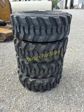 Forerunner Skid Steer Tires  (4) New