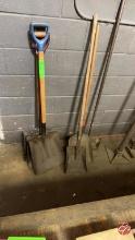 Gravel Shovels W/ Wood Handles