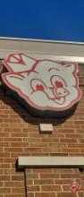 "THE PIG" Lighted Sign