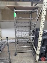 Metal Inventory Rack W/ Casters