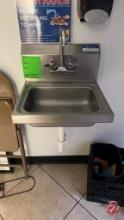 BK Resource Stainless Wall Mounted Hand Sink 17"