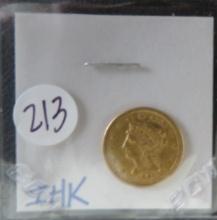 1861- 2.5 Gold Dollar