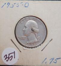 1955-D Washington Quarter