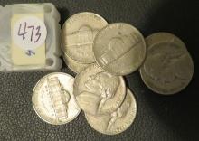 (8) 1947- Jefferson Nickels