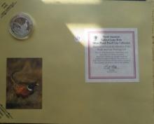 North American Upland Game Birds Silver- Plated Proof Coin Collection