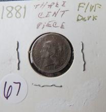 1881- 3 Cent Piece