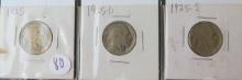 1925, 1925-D, 1925-S- Buffalo Nickel