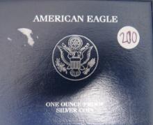 2008- W American Eagle Silver Dollar Proof