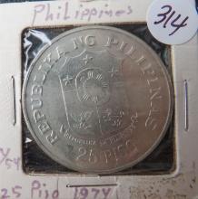1974- Philippines 25 Piso Coin