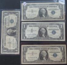 1957-B $1 Dollar Bill Silver Certficate Blue Seal Banknote