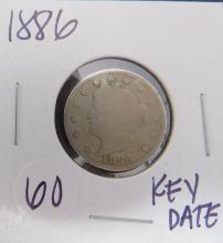 1886- Liberty Head Nickel, Key Date