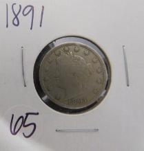 1891- Liberty Head Nickel