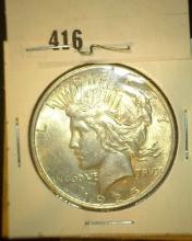 1925 P U.S. Peace Silver Dollar, AU.