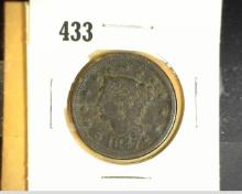 1847 U.S. Large Cent, EF.