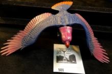 Vintage 1972 Over 7" Wingspan, flapping Wing Screeech He-Man Master of the Universe MOTU Mattel Acti