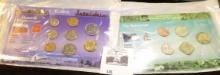 Bahamas Five-piece Type Set & Russia Eight-piece Uncirculated Coin Set.
