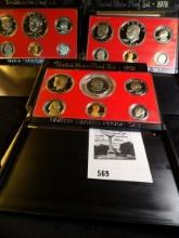 1977 S, 78 S, & 79 S U.S. Proof Sets in original boxes as issued.