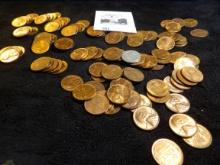Over One hundred High Grade Old Wheat Cents. Most are Uncirculated.
