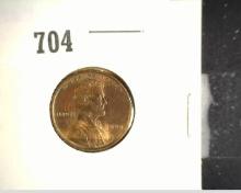 1909 P VDB Lincoln Cent, Red & Brown BU.
