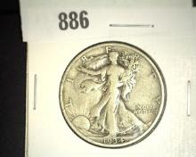 1934 S Walking Liberty Half Dollar, VG+.